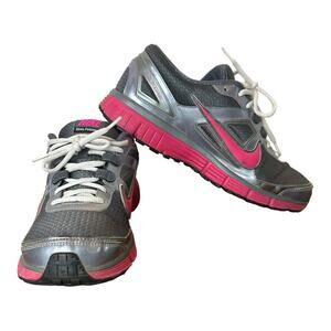 Nike Dual Fusion ST Running Sneakers Pink Gray Size 11 407847-003